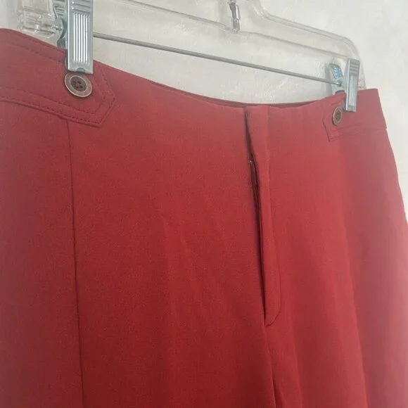 Anthropologie The Essential Culotte in Copper red burgundy Size 4 medium - Picture 6 of 9